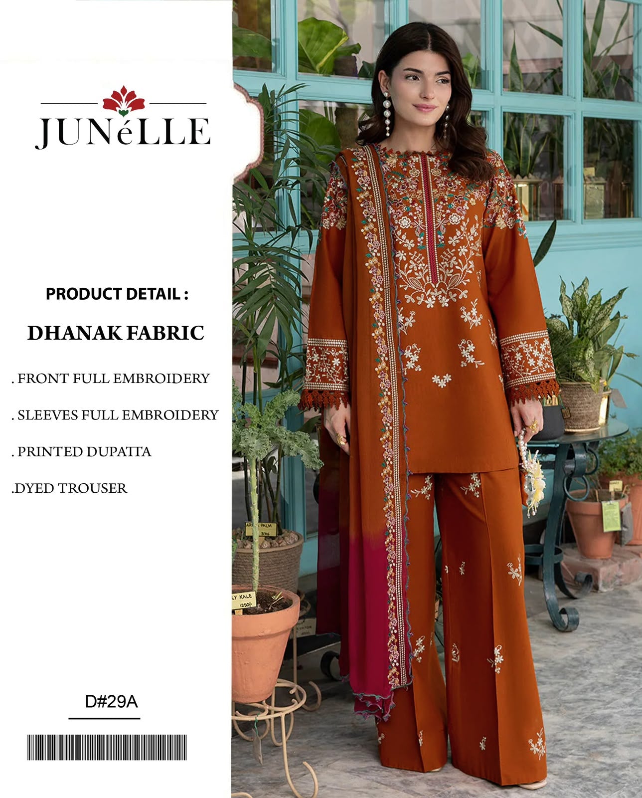 Dhanak 3PC – Heavy Embroidered Collection