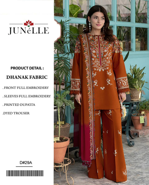 Dhanak 3PC – Heavy Embroidered Collection